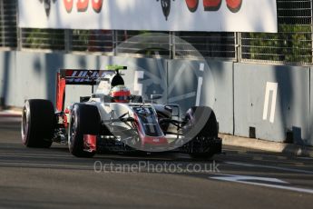 World © Octane Photographic Ltd. Haas F1 Team VF-16 - Esteban Gutierrez. Friday 16th September 2016, F1 Singapore GP Practice 1, Marina Bay Circuit, Singapore. Digital Ref :