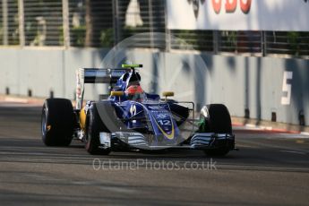 World © Octane Photographic Ltd. Sauber F1 Team C35 – Felipe Nasr. Friday 16th September 2016, F1 Singapore GP Practice 1, Marina Bay Circuit, Singapore. Digital Ref :