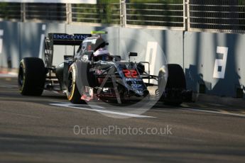 World © Octane Photographic Ltd. McLaren Honda MP4-31 – Jenson Button. Friday 16th September 2016, F1 Singapore GP Practice 1, Marina Bay Circuit, Singapore. Digital Ref :