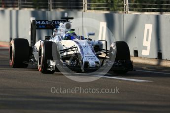 World © Octane Photographic Ltd. Williams Martini Racing, Williams Mercedes FW38 – Felipe Massa. Friday 16th September 2016, F1 Singapore GP Practice 1, Marina Bay Circuit, Singapore. Digital Ref :