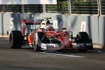 World © Octane Photographic Ltd. Scuderia Ferrari SF16-H – Kimi Raikkonen. Friday 16th September 2016, F1 Singapore GP Practice 1, Marina Bay Circuit, Singapore. Digital Ref :