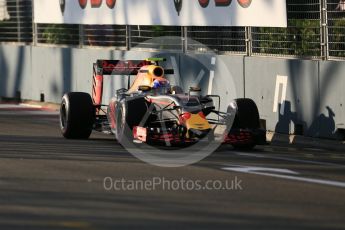 World © Octane Photographic Ltd. Red Bull Racing RB12 – Max Verstappen. Friday 16th September 2016, F1 Singapore GP Practice 1, Marina Bay Circuit, Singapore. Digital Ref :