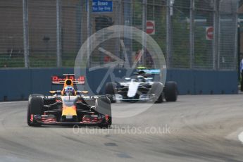 World © Octane Photographic Ltd. Red Bull Racing RB12 – Daniel Ricciardo. Friday 16th September 2016, F1 Singapore GP Practice 1, Marina Bay Circuit, Singapore. Digital Ref :