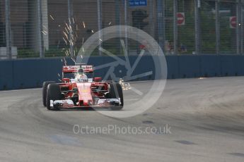 World © Octane Photographic Ltd. Scuderia Ferrari SF16-H – Sebastian Vettel. Friday 16th September 2016, F1 Singapore GP Practice 1, Marina Bay Circuit, Singapore. Digital Ref :