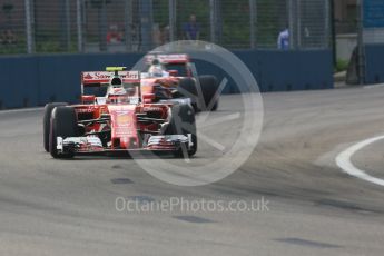 World © Octane Photographic Ltd. Scuderia Ferrari SF16-H – Sebastian Vettel and Kimi Raikkonen. Friday 16th September 2016, F1 Singapore GP Practice 1, Marina Bay Circuit, Singapore. Digital Ref :