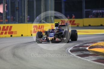 World © Octane Photographic Ltd. Scuderia Toro Rosso STR11 – Carlos Sainz. Friday 16th September 2016, F1 Singapore GP Practice 1, Marina Bay Circuit, Singapore. Digital Ref :