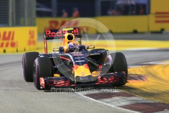 World © Octane Photographic Ltd. Red Bull Racing RB12 – Max Verstappen. Friday 16th September 2016, F1 Singapore GP Practice 1, Marina Bay Circuit, Singapore. Digital Ref :