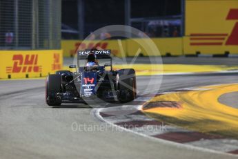 World © Octane Photographic Ltd. McLaren Honda MP4-31 – Fernando Alonso. Friday 16th September 2016, F1 Singapore GP Practice 1, Marina Bay Circuit, Singapore. Digital Ref :