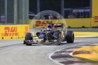 World © Octane Photographic Ltd. Scuderia Toro Rosso STR11 – Daniil Kvyat. Friday 16th September 2016, F1 Singapore GP Practice 1, Marina Bay Circuit, Singapore. Digital Ref :