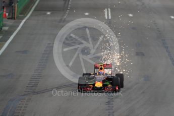 World © Octane Photographic Ltd. Red Bull Racing RB12 – Max Verstappen. Friday 16th September 2016, F1 Singapore GP Practice 1, Marina Bay Circuit, Singapore. Digital Ref :