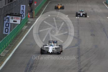 World © Octane Photographic Ltd. Williams Martini Racing, Williams Mercedes FW38 – Felipe Massa. Friday 16th September 2016, F1 Singapore GP Practice 1, Marina Bay Circuit, Singapore. Digital Ref :