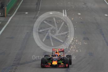 World © Octane Photographic Ltd. Red Bull Racing RB12 – Max Verstappen. Friday 16th September 2016, F1 Singapore GP Practice 1, Marina Bay Circuit, Singapore. Digital Ref :