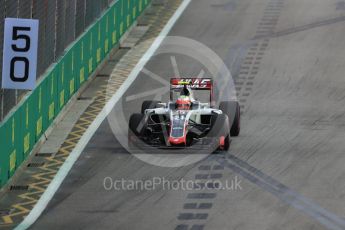 World © Octane Photographic Ltd. Haas F1 Team VF-16 - Esteban Gutierrez. Friday 16th September 2016, F1 Singapore GP Practice 1, Marina Bay Circuit, Singapore. Digital Ref :