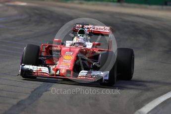 World © Octane Photographic Ltd. Scuderia Ferrari SF16-H – Sebastian Vettel. Friday 16th September 2016, F1 Singapore GP Practice 1, Marina Bay Circuit, Singapore. Digital Ref : 1716LB1D9708