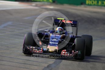 World © Octane Photographic Ltd. Scuderia Toro Rosso STR11 – Carlos Sainz. Friday 16th September 2016, F1 Singapore GP Practice 1, Marina Bay Circuit, Singapore. Digital Ref : 1716LB1D9735