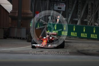 World © Octane Photographic Ltd. Scuderia Ferrari SF16-H – Kimi Raikkonen. Friday 16th September 2016, F1 Singapore GP Practice 1, Marina Bay Circuit, Singapore. Digital Ref : 1716LB1D9895