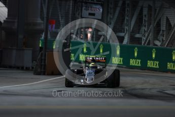 World © Octane Photographic Ltd. Sahara Force India VJM09 - Sergio Perez. Friday 16th September 2016, F1 Singapore GP Practice 1, Marina Bay Circuit, Singapore. Digital Ref : 1716LB1D9904