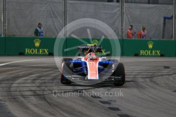 World © Octane Photographic Ltd. Manor Racing MRT05 – Esteban Ocon. Friday 16th September 2016, F1 Singapore GP Practice 1, Marina Bay Circuit, Singapore. Digital Ref : 1716LB2D8678