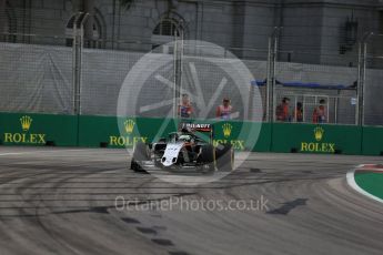 World © Octane Photographic Ltd. Sahara Force India VJM09 with Halo - Nico Hulkenberg. Friday 16th September 2016, F1 Singapore GP Practice 1, Marina Bay Circuit, Singapore. Digital Ref : 1716LB2D8713