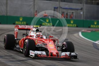 World © Octane Photographic Ltd. Scuderia Ferrari SF16-H – Kimi Raikkonen. Friday 16th September 2016, F1 Singapore GP Practice 1, Marina Bay Circuit, Singapore. Digital Ref : 1716LB2D8736