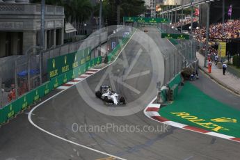 World © Octane Photographic Ltd. Williams Martini Racing, Williams Mercedes FW38 – Valtteri Bottas. Friday 16th September 2016, F1 Singapore GP Practice 1, Marina Bay Circuit, Singapore. Digital Ref :