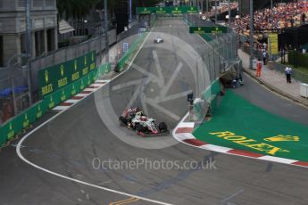 World © Octane Photographic Ltd. Haas F1 Team VF-16 - Esteban Gutierrez. Friday 16th September 2016, F1 Singapore GP Practice 1, Marina Bay Circuit, Singapore. Digital Ref :