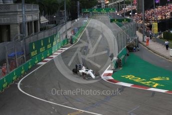 World © Octane Photographic Ltd. Williams Martini Racing, Williams Mercedes FW38 – Felipe Massa. Friday 16th September 2016, F1 Singapore GP Practice 1, Marina Bay Circuit, Singapore. Digital Ref :