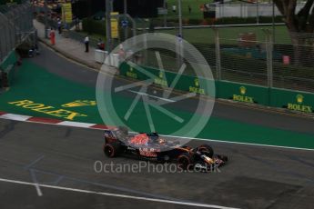 World © Octane Photographic Ltd. Scuderia Toro Rosso STR11 – Daniil Kvyat. Friday 16th September 2016, F1 Singapore GP Practice 1, Marina Bay Circuit, Singapore. Digital Ref :