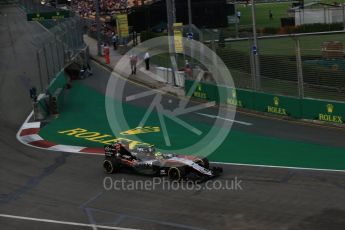 World © Octane Photographic Ltd. Sahara Force India VJM09 - Sergio Perez. Friday 16th September 2016, F1 Singapore GP Practice 1, Marina Bay Circuit, Singapore. Digital Ref :