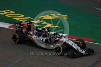 World © Octane Photographic Ltd. Sahara Force India VJM09 with Halo - Nico Hulkenberg. Friday 16th September 2016, F1 Singapore GP Practice 1, Marina Bay Circuit, Singapore. Digital Ref :