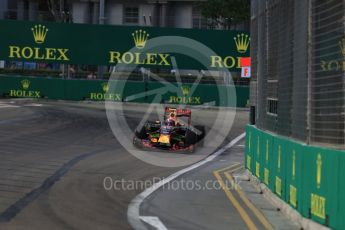 World © Octane Photographic Ltd. Red Bull Racing RB12 – Max Verstappen. Friday 16th September 2016, F1 Singapore GP Practice 1, Marina Bay Circuit, Singapore. Digital Ref :