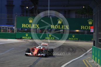 World © Octane Photographic Ltd. Scuderia Ferrari SF16-H – Sebastian Vettel. Friday 16th September 2016, F1 Singapore GP Practice 1, Marina Bay Circuit, Singapore. Digital Ref :