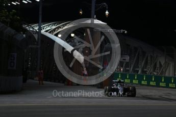 World © Octane Photographic Ltd. Mercedes AMG Petronas W07 Hybrid – Nico Rosberg. Friday 16th September 2016, F1 Singapore GP Practice 1, Marina Bay Circuit, Singapore. Digital Ref :