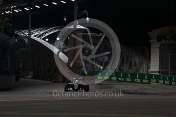 World © Octane Photographic Ltd. Mercedes AMG Petronas W07 Hybrid – Lewis Hamilton. Friday 16th September 2016, F1 Singapore GP Practice 1, Marina Bay Circuit, Singapore. Digital Ref :