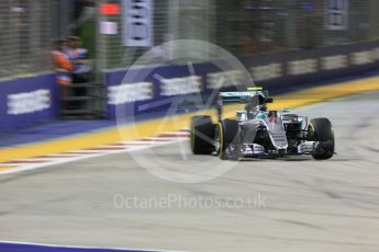 World © Octane Photographic Ltd. Mercedes AMG Petronas W07 Hybrid – Nico Rosberg. Friday 16th September 2016, F1 Singapore GP Practice 2, Marina Bay Circuit, Singapore. Digital Ref : 1717CB5D4844