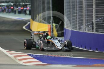 World © Octane Photographic Ltd. Sahara Force India VJM09 - Nico Hulkenberg. Friday 16th September 2016, F1 Singapore GP Practice 2, Marina Bay Circuit, Singapore. Digital Ref : 1717CB5D4882