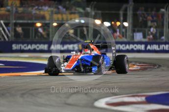 World © Octane Photographic Ltd. Manor Racing MRT05 – Esteban Ocon. Friday 16th September 2016, F1 Singapore GP Practice 2, Marina Bay Circuit, Singapore. Digital Ref : 1717CB5D5181