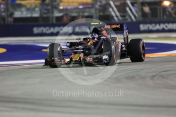 World © Octane Photographic Ltd. Scuderia Toro Rosso STR11 – Carlos Sainz. Friday 16th September 2016, F1 Singapore GP Practice 2, Marina Bay Circuit, Singapore. Digital Ref : 1717CB5D5196