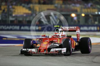 World © Octane Photographic Ltd. Scuderia Ferrari SF16-H – Kimi Raikkonen. Friday 16th September 2016, F1 Singapore GP Practice 2, Marina Bay Circuit, Singapore. Digital Ref : 1717CB5D5240