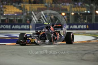 World © Octane Photographic Ltd. Scuderia Toro Rosso STR11 – Carlos Sainz. Friday 16th September 2016, F1 Singapore GP Practice 2, Marina Bay Circuit, Singapore. Digital Ref : 1717CB5D5253