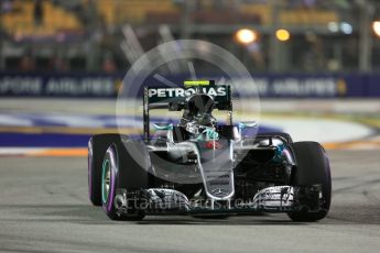 World © Octane Photographic Ltd. Mercedes AMG Petronas W07 Hybrid – Nico Rosberg. Friday 16th September 2016, F1 Singapore GP Practice 2, Marina Bay Circuit, Singapore. Digital Ref : 1717CB5D5264