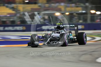 World © Octane Photographic Ltd. Mercedes AMG Petronas W07 Hybrid – Nico Rosberg. Friday 16th September 2016, F1 Singapore GP Practice 2, Marina Bay Circuit, Singapore. Digital Ref : 1717CB5D5364