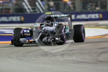 World © Octane Photographic Ltd. Mercedes AMG Petronas W07 Hybrid – Nico Rosberg. Friday 16th September 2016, F1 Singapore GP Practice 2, Marina Bay Circuit, Singapore. Digital Ref : 1717CB5D5448