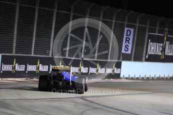 World © Octane Photographic Ltd. Sauber F1 Team C35 – Marcus Ericsson. Friday 16th September 2016, F1 Singapore GP Practice 2, Marina Bay Circuit, Singapore. Digital Ref : 1717LB1D0128