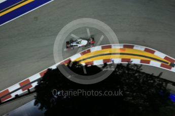 World © Octane Photographic Ltd. Haas F1 Team VF-16 - Esteban Gutierrez. Friday 16th September 2016, F1 Singapore GP Practice 2, Marina Bay Circuit, Singapore. Digital Ref : 1717LB2D9550