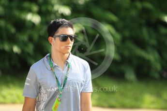 World © Octane Photographic Ltd. Manor Racing MRT05 Reserve Driver – Rio Haryanto. Friday 16th September 2016, F1 Singapore GP Paddock, Marina Bay Circuit, Singapore. Digital Ref : 1715CB1D5530