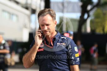 World © Octane Photographic Ltd. Red Bull Racing Team Principal – Christian Horner. Friday 16th September 2016, F1 Singapore GP Paddock, Marina Bay Circuit, Singapore. Digital Ref :1715CB1D5622