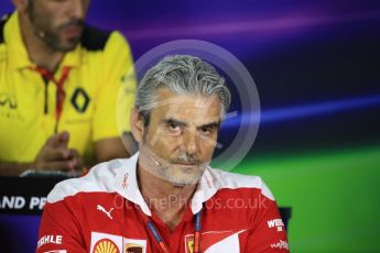 World © Octane Photographic Ltd. F1 Singapore GP FIA Personnel Press Conference, Marina Bay Circuit, Singapore. Friday 16th September 2016. Maurizio Arrivabene – Team Principal Scuderia Ferrari. Digital Ref : 1718LB1D0174