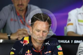 World © Octane Photographic Ltd. F1 Singapore GP FIA Personnel Press Conference, Marina Bay Circuit, Singapore. Friday 16th September 2016. Christian Horner – Team Principal Red Bull Racing. Digital Ref : 1718LB1D0179