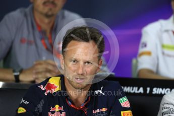 World © Octane Photographic Ltd. F1 Singapore GP FIA Personnel Press Conference, Marina Bay Circuit, Singapore. Friday 16th September 2016. Christian Horner – Team Principal Red Bull Racing. Digital Ref : 1718LB1D0189